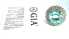Estate- Rare 12.55ct Mozambique Paraiba Tourmaline and Diamond 18K White Gold Ring (GIA Report)