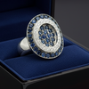 Sapphire and Diamond Platinum Ring