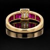 Estate Designer Ruby & Diamond 18KT Yellow Gold Ring