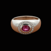 Fine Ruby and Diamond Platinum Ring