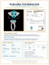 Estate 3.84ct. Paraiba Tourmaline & .93cttw. Shield Cut Diamond Platinum Ring (GIA)