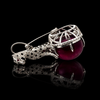 "If These Jewels Could Talk " - Estate Panthere 130.75ct. Rubellite, Diamond & Ruby Platinum Pendant/Brooch