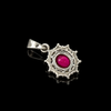 Estate Fine Ruby & Diamond Platinum Pendant