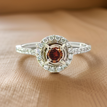  Maya Lianna .59 cttw Diamond Ring Natural Fancy Orange Center 14884