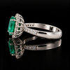 Estate 2ct. Emerald and Diamond 18KT White Gold Ring