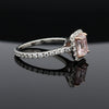 Estate Contemporary Natural Fancy Light Pinkish Purple 1.81ct Diamond Platinum & 18K Rose Gold Ring