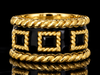 Estate David Webb Wide Black Enamel 18kt Yellow Gold Bangle
