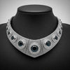 Estate One Of A Kind 23.38 cttw Black Diamond 6.97 cttw White Diamond 18K White Gold Necklace 15018
