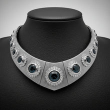  Estate One Of A Kind 23.38 cttw Black Diamond 6.97 cttw White Diamond 18K White Gold Necklace 15018
