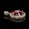 Estate Ruby & Diamond Platinum Pendant