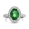 Estate 2.11ct. Brazillian Paraiba Tourmaline and 1.40cttw. Diamond Platinum Ring (GIA)