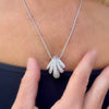 Estate Casa Damiani Spicchi De Luna 3.00cttw Diamond 18k White Gold Necklace