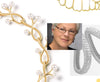 New Designer Angela Cummings for Assael "Thorn Sprig Pearl Necklace" 18K Yellow Gold 14992