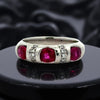 Ruby and Diamond Platinum Ring