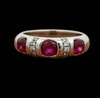 Ruby and Diamond Platinum Ring