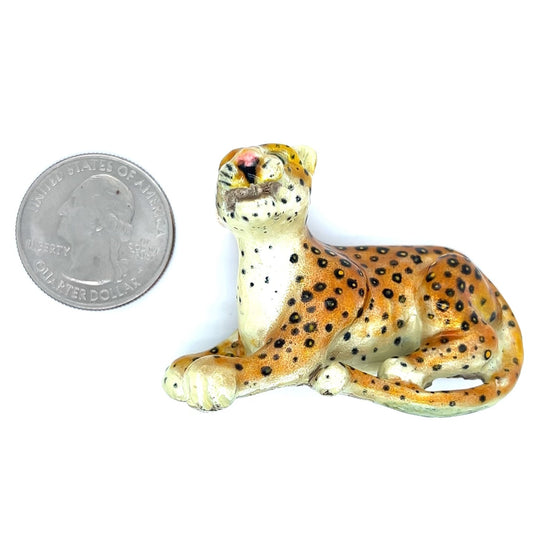 Designer Jungle Cat Enamel Emerald Pendant