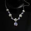 Estate Rare Color Change Cat's Eye Natural Alexandrite Platinum Necklace