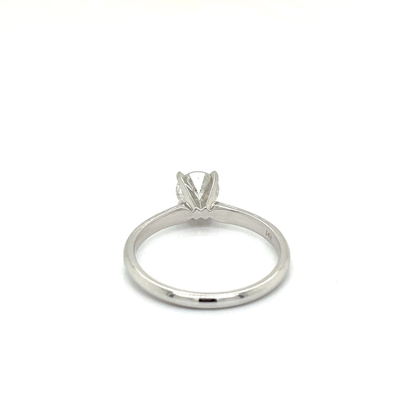 Diamond and 14K White Gold Solitaire Ring