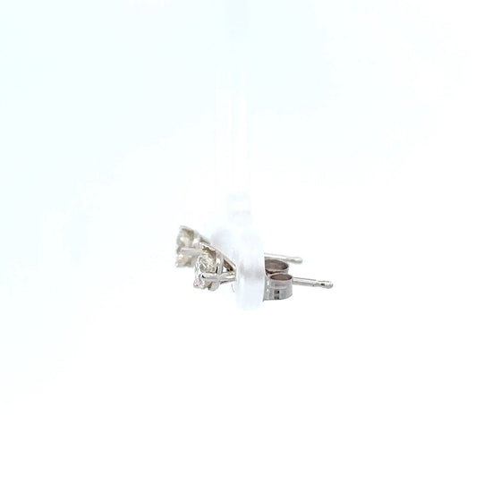 Diamond and 14K White Gold Stud Earrings