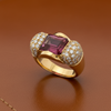Estate Italian 1.50 cttw Diamond 2.01 ct Tourmaline Designer Ring 14532