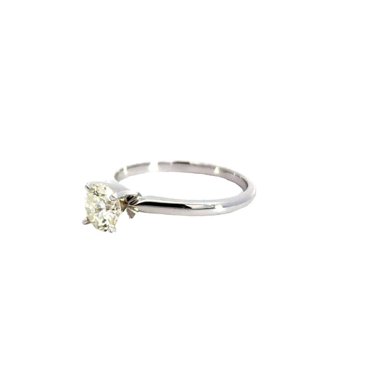 Diamond and 14K White Gold Solitaire Engagement Ring