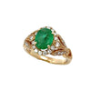 Effy 1.52 ct Emerald, Diamond and 14K Yellow Gold Halo Ring