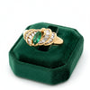 Estate Designer Aurum .37 ct Emerald and Diamond Ring 13790