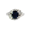 Estate Fine 1.98 ct Oval Sapphire Diamond Platinum Ring 14208