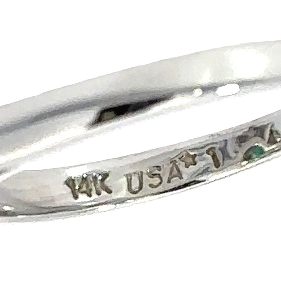 Estate 1.05 ct Emerald & Diamond Halo Ring 14098