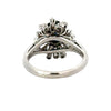 Estate 1.40 ct Sapphire Diamond Platinum Halo Ring 13404