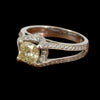 Estate Designer Verragio 1.21 ct Natural Fancy Yellow (GIA) Diamond 18K White Gold Ring 14738