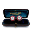 Ruby Earrings 18K White Gold Earrings (Center CZ)
