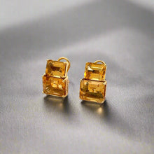  Estate Italian Designer Casa Damiani 13.86 cttw Citrine 18K Yellow Gold Earrings 14784
