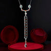 Diamond, Coral, Emerald, Pearl and Onyx 18K White Gold Necklace