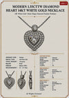 Modern 1.55cttw Diamond Heart 14Kt White Gold Necklace