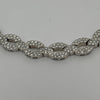 USA Designer ADJ 12.00cttw Diamond 18K White Gold Necklace