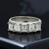 Classic 5 Stone Asscher Cut 2.36cttw. Diamond Platinum Ring
