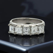  Classic 5 Stone Asscher Cut 2.36cttw. Diamond Platinum Ring