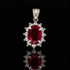 Estate 1.43ct. Ruby & Diamond Platinum Pendant