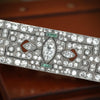 Art Deco 23.50cttw Diamond and Emerald Platinum Bracelet