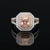 Contemporary Natural Fancy Pink "Argyle" Diamond (GIA) and White Diamond Platinum Ring