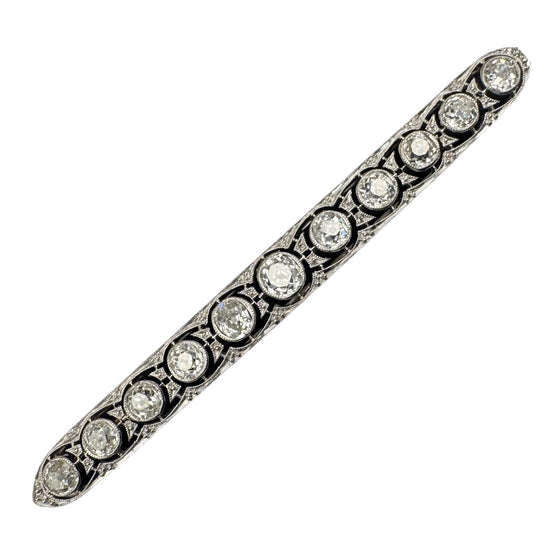 Art Deco 3.50cttw Diamond Platinum Brooch