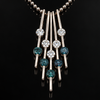 Estate Color Change Blue to Purple Alexandrite & Diamond Platinum Necklace