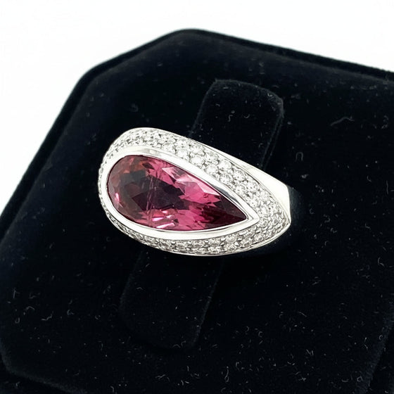 Estate Designer 2.60 ct Tourmaline Diamond Ring 12959
