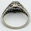 Art Deco (.78ct) Old European Cut 18K White Gold Ring