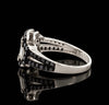 Estate 1.45cttw. Black & White Diamond 18KT White Gold Ring