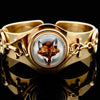 Vintage Equestrian/ Fox Hunt Rare 14K Yellow Gold Bangle