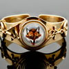 Vintage Equestrian/ Fox Hunt Rare 14K Yellow Gold Bangle