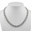USA Designer ADJ 12.00cttw Diamond 18K White Gold Necklace