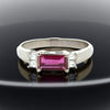 Fine Ruby and Diamond Platinum Ring